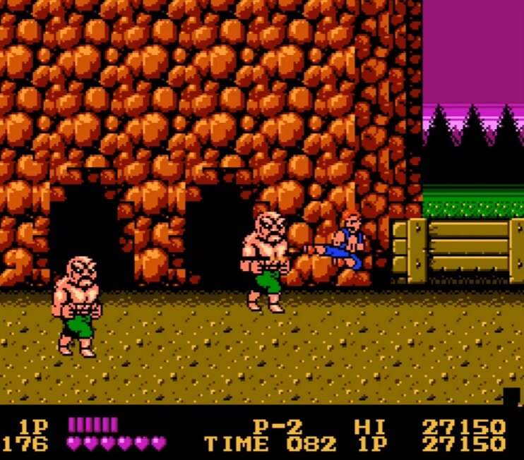 Double Dragon - геймплей игры Dendy\NES